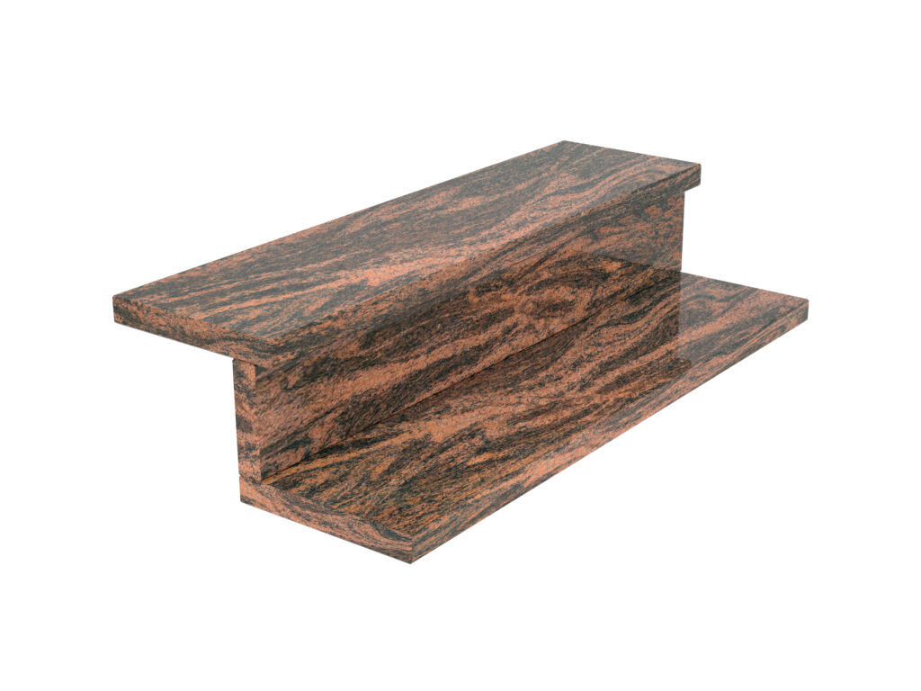 Granit-Treppen Multicolor Red 2cm