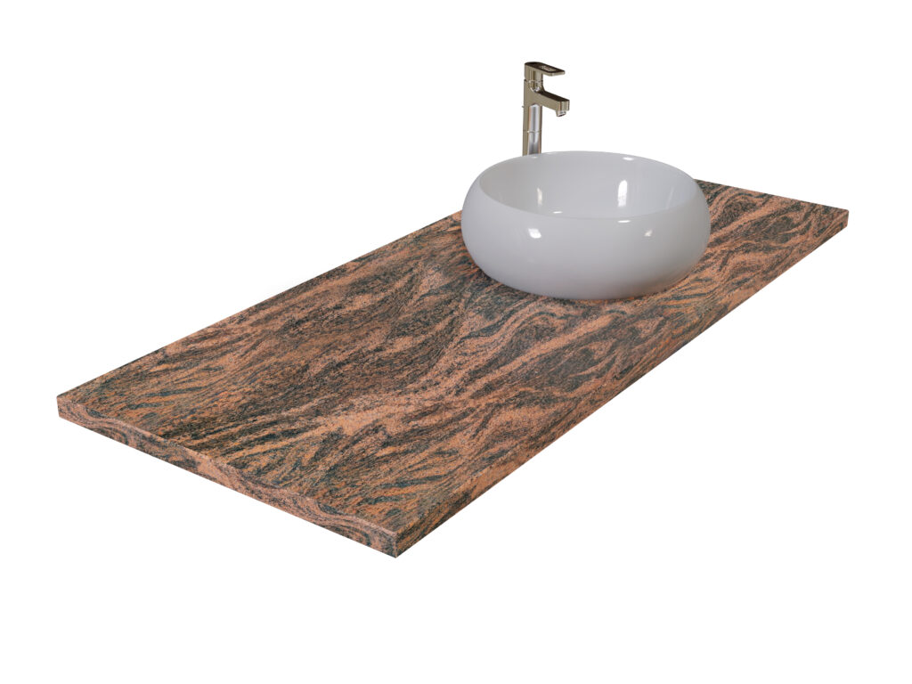 Badezimmer-Arbeitsplatteaus Granit Multicolor Red 2cm