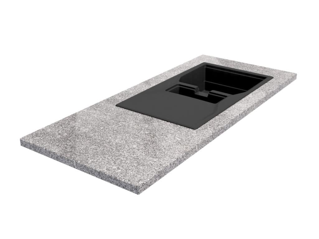 Küchenarbeitsplatte aus Granit Bianco Crystal 2cm