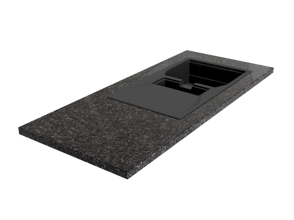 Küchen-Arbeitsplatte aus Granit Black Antracite 3cm