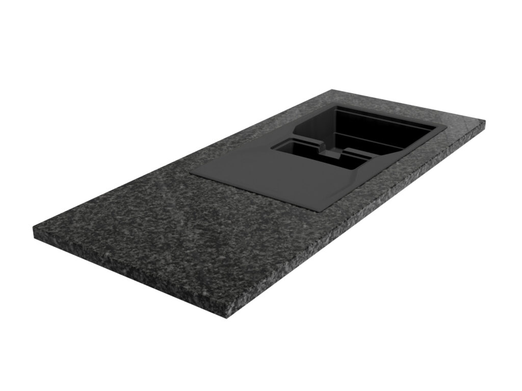 Küchen-Arbeitsplatte aus Granit Impala Original RPA 2cm
