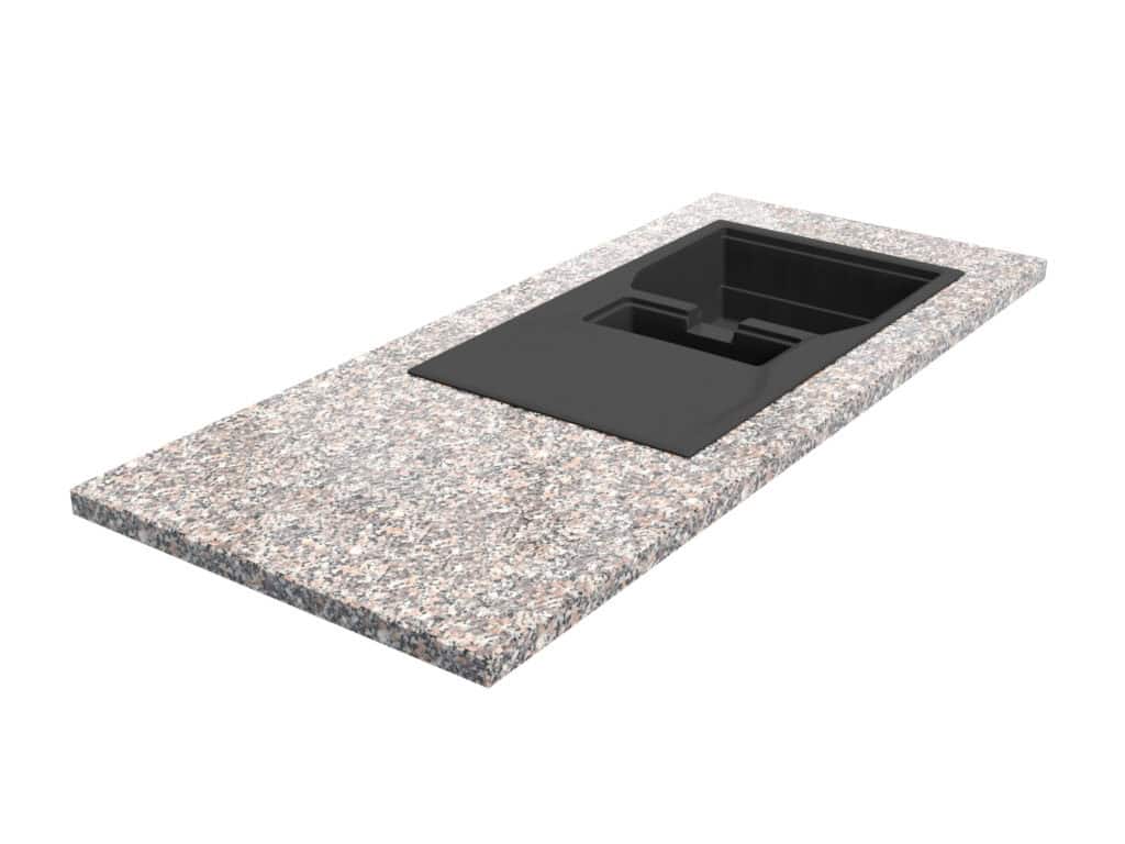 Küchen-Arbeitsplatte aus Granit Rosa Beta 2cm