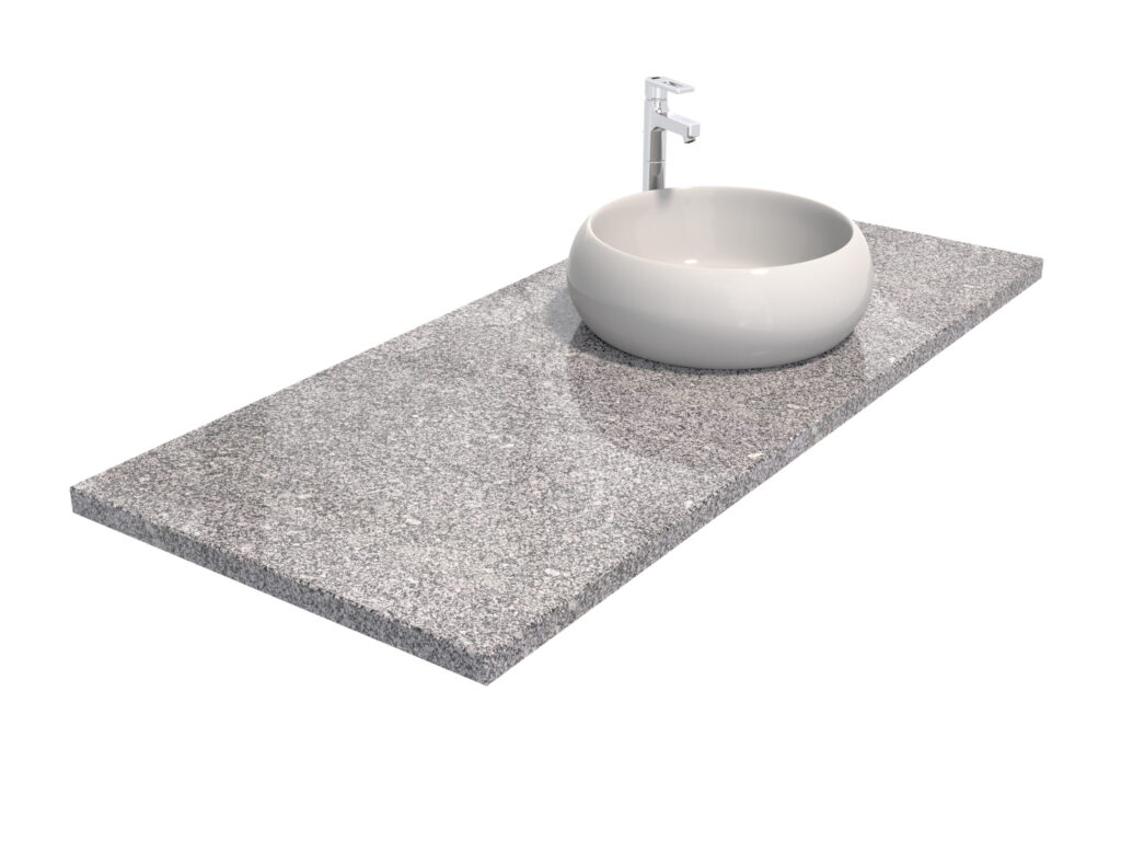 Badezimmer-Arbeitsplatteaus Granit Bianco Crystal 2cm