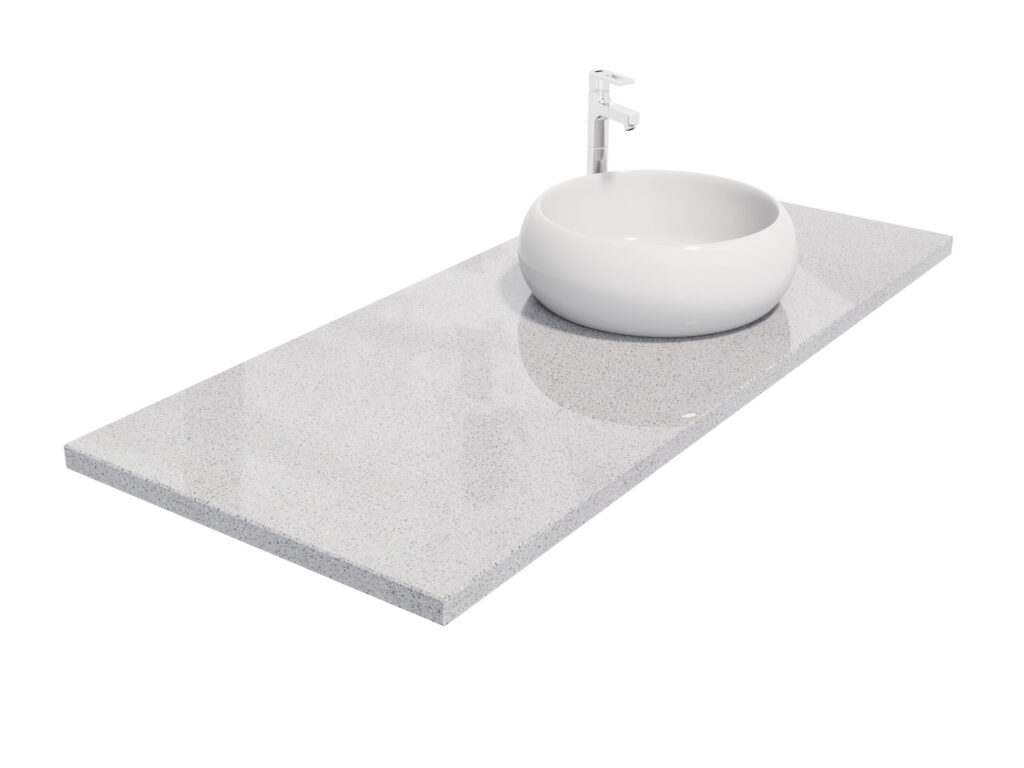 Badezimmer-Arbeitsplatteaus Agglo Marmor Bianco Micro 3cm