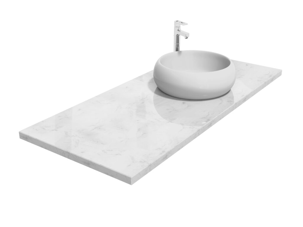 Badezimmer-Arbeitsplatteaus Agglo Marmor Carrara 3cm