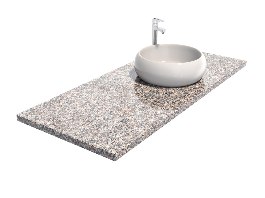 Badezimmer-Arbeitsplatteaus Granit Rosa Beta 2cm