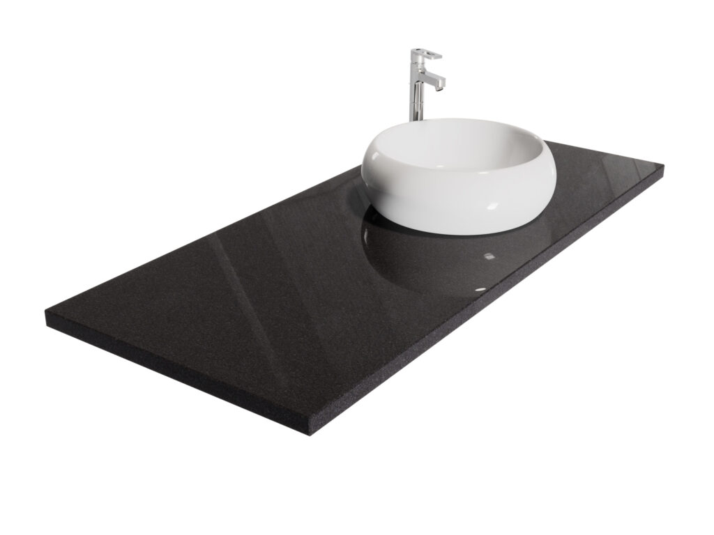 Badezimmer-Arbeitsplatteaus Granit Absolute Black  2cm
