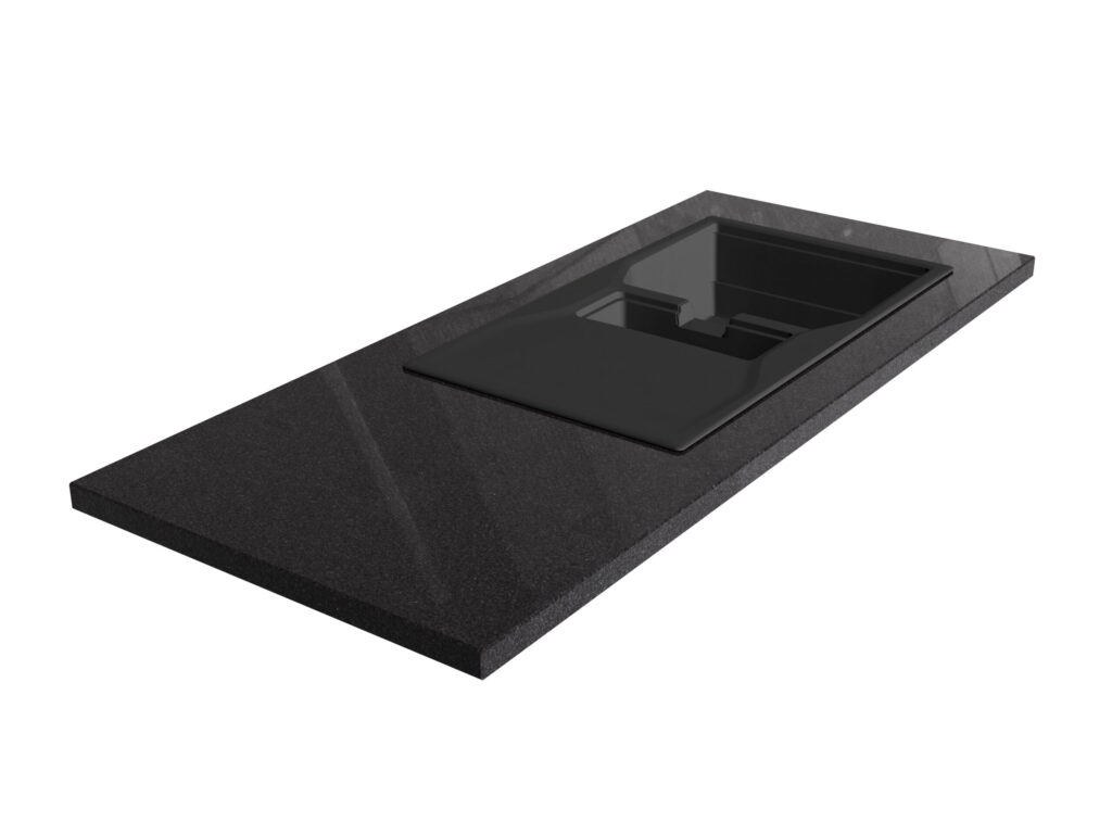Küchen-Arbeitsplatte aus Granit Absolute Black  2cm