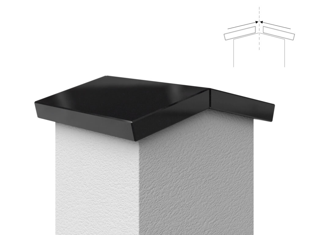 Granit Giebel Abdeckung Geklebt Absolute Black 2cm
