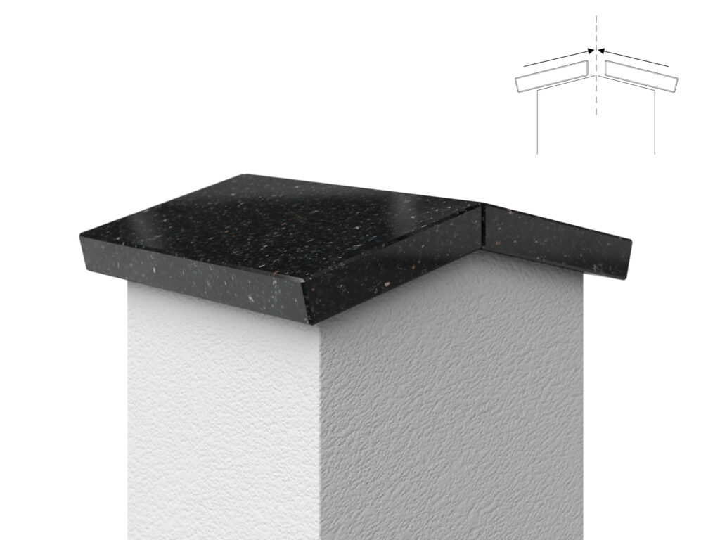 Granit Giebel Abdeckung Geklebt Star Galaxy 2cm