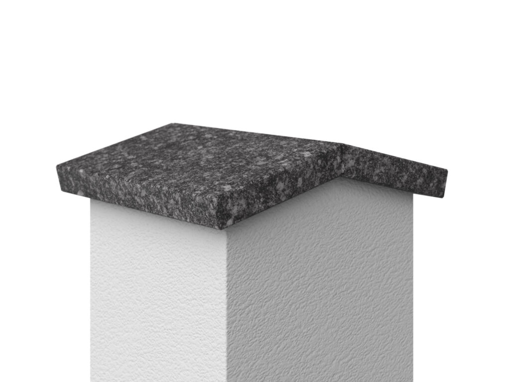 Granit Giebel Abdeckung Geklebt Steel Grey 3cm Antiquität