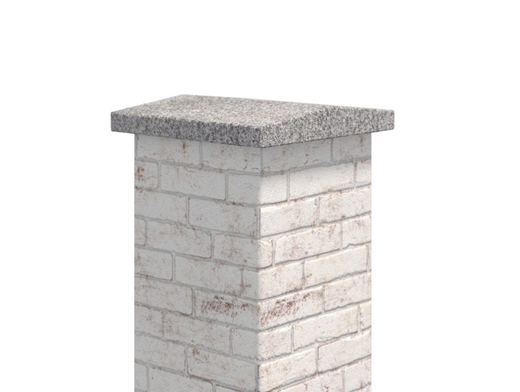 Giebel Abdeckung Granit Monolith Bianco Crystal 3cm