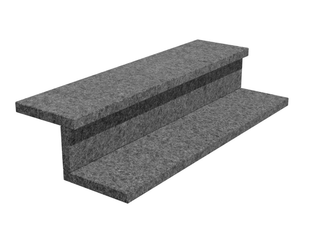 Granit-Treppen Black Antracite 3cm GEFLAMMT