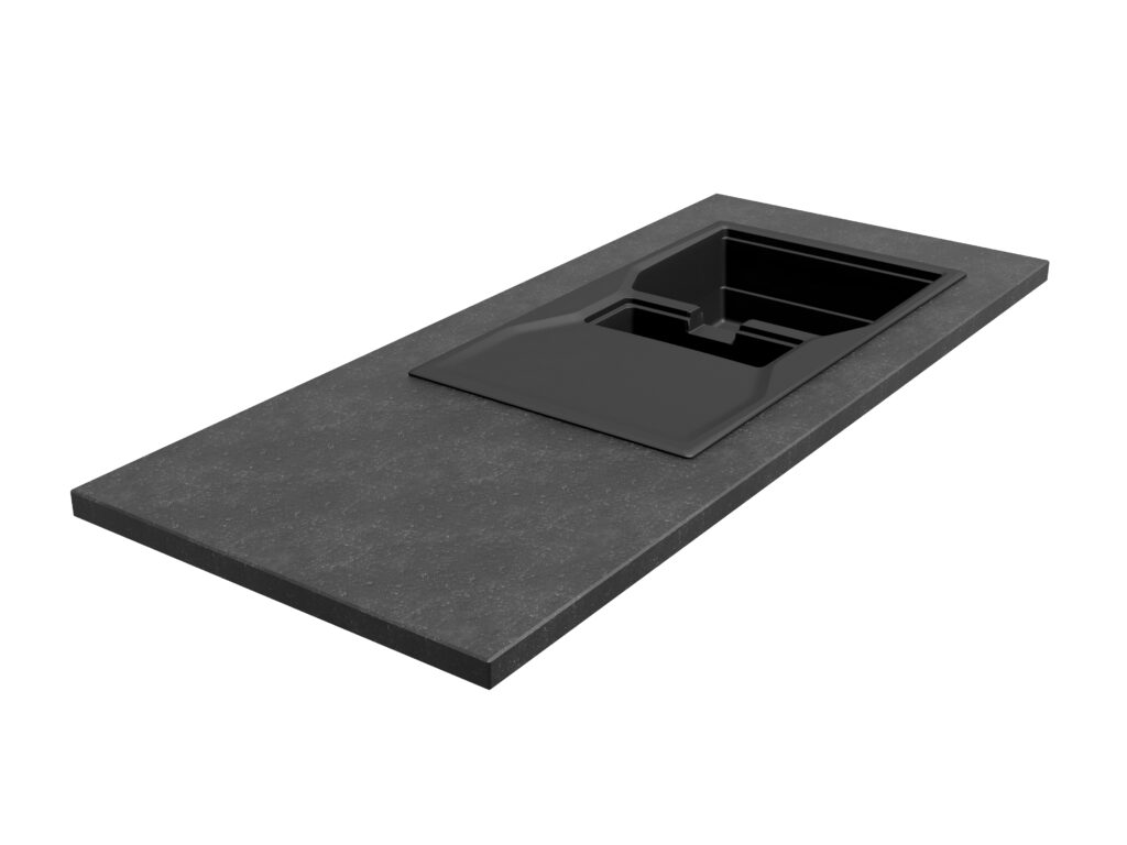 Küchen-Arbeitsplatte aus Granit Absolute Black 3cm Antiquität