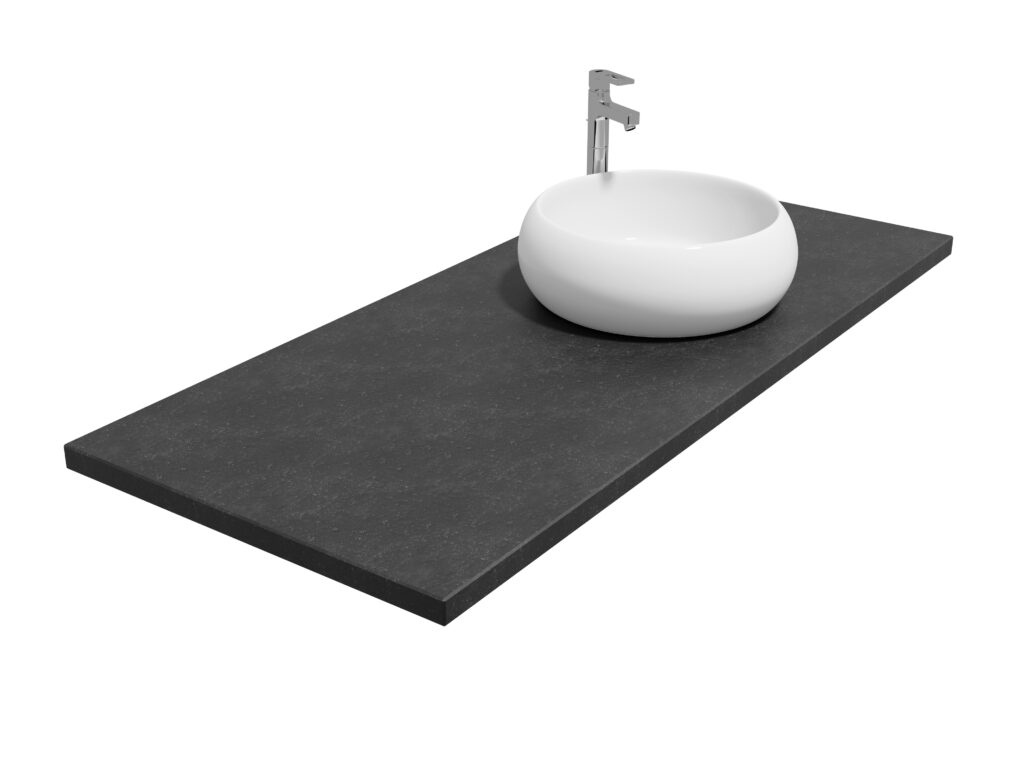 Badezimmer-Arbeitsplatte aus Granit Absolute Black 3cm Antiquität