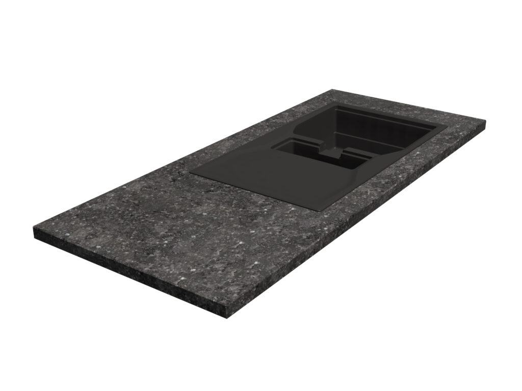 Küchen-Arbeitsplatte aus Granit Black Sky 2cm