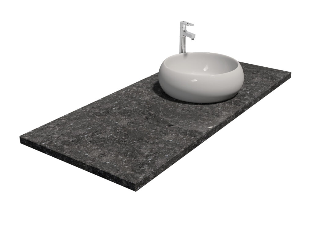 Badezimmer-Arbeitsplatte aus Granit Black Sky 2cm
