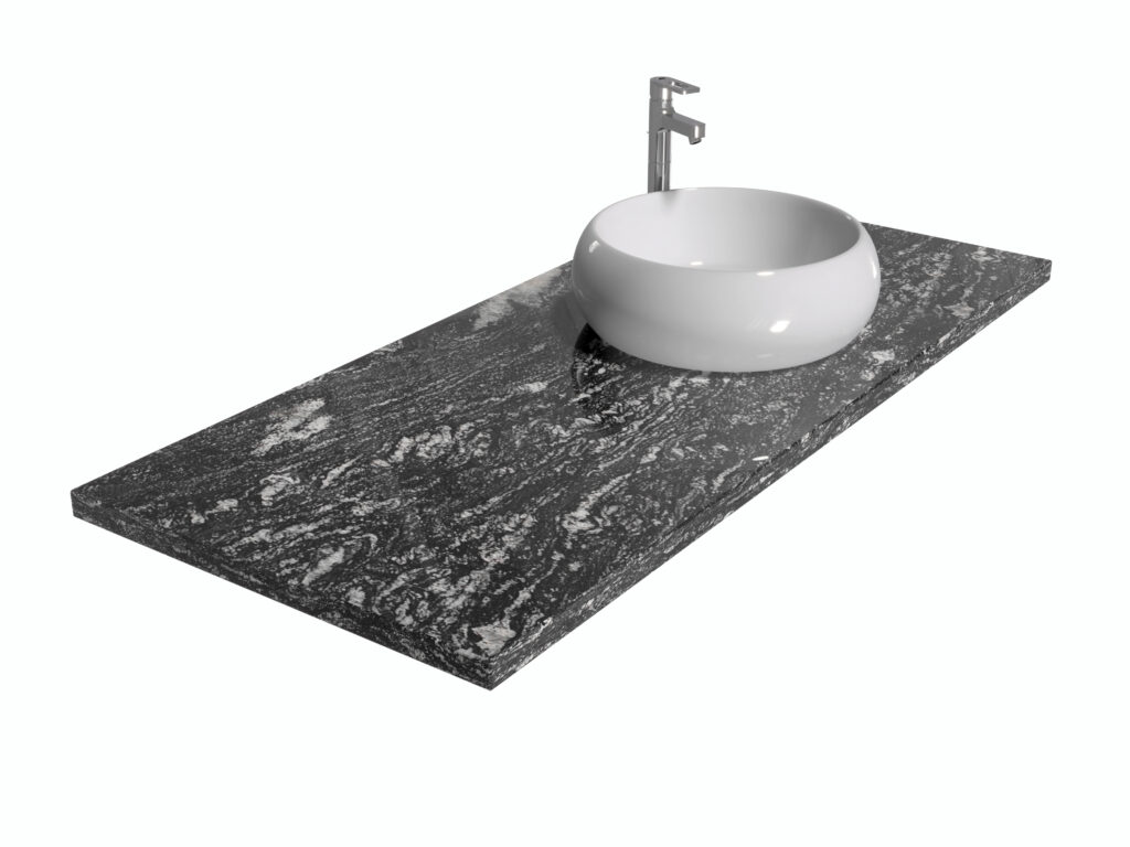 Badezimmer-Arbeitsplatte aus Granit Titanium Silver 2cm