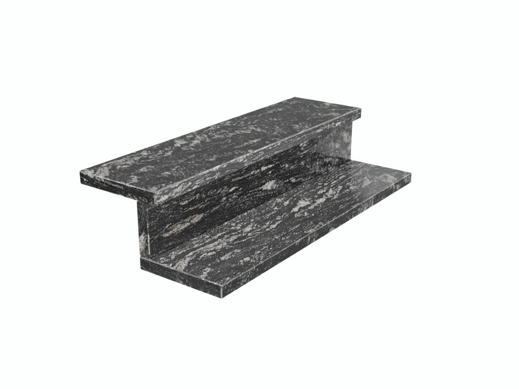 Granit-Treppen Titanium Silver 3cm