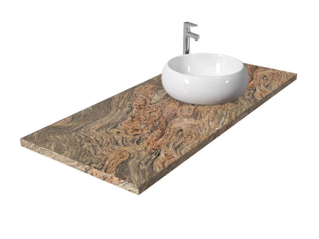 Badezimmer-Arbeitsplatte aus Granit Juparana 3cm