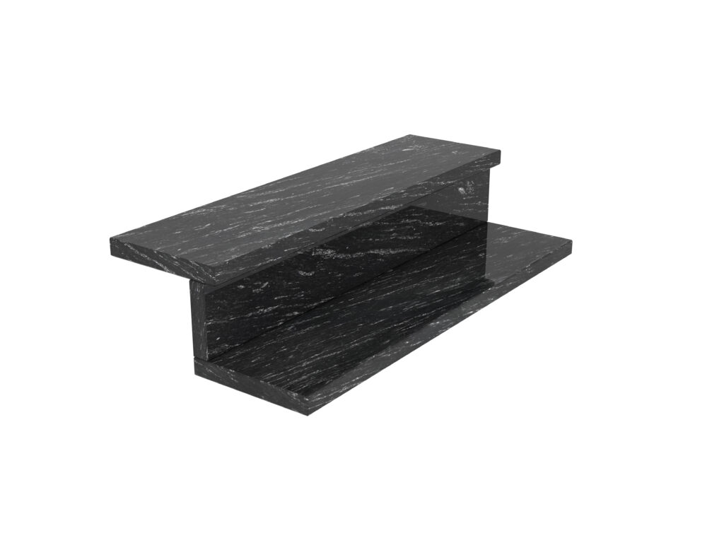 Granit-Treppen Silver Antracite 2cm