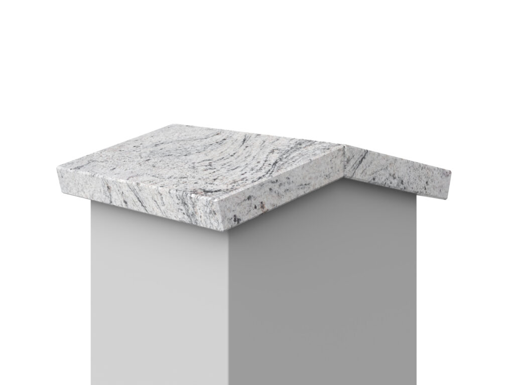 Granit Giebel Abdeckung Geklebt Kashmir White 3cm