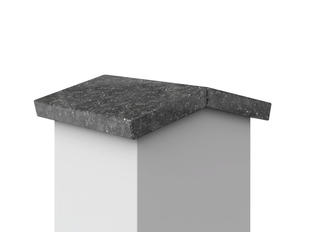Granit Giebel Abdeckung Geklebt Black Sky 3cm