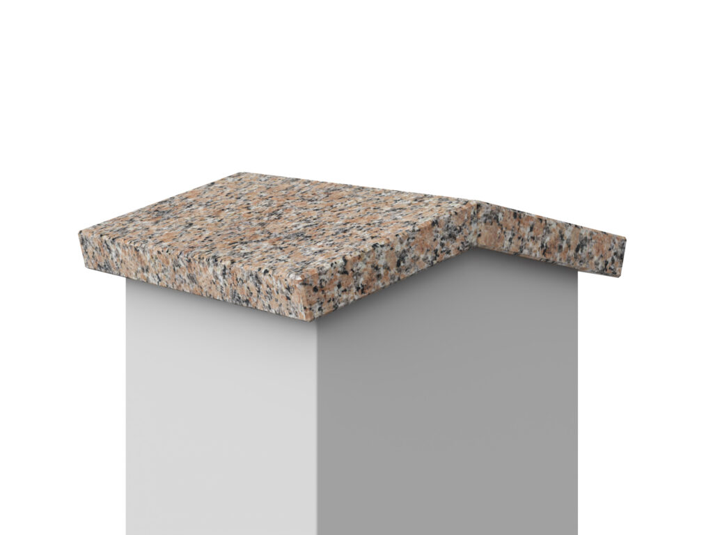 Granit Giebel Abdeckung Geklebt Rosa Porino 3cm
