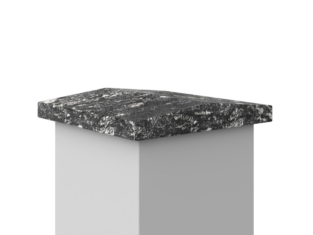Giebel Abdeckung Granit Monolith Titanium Silver 3cm