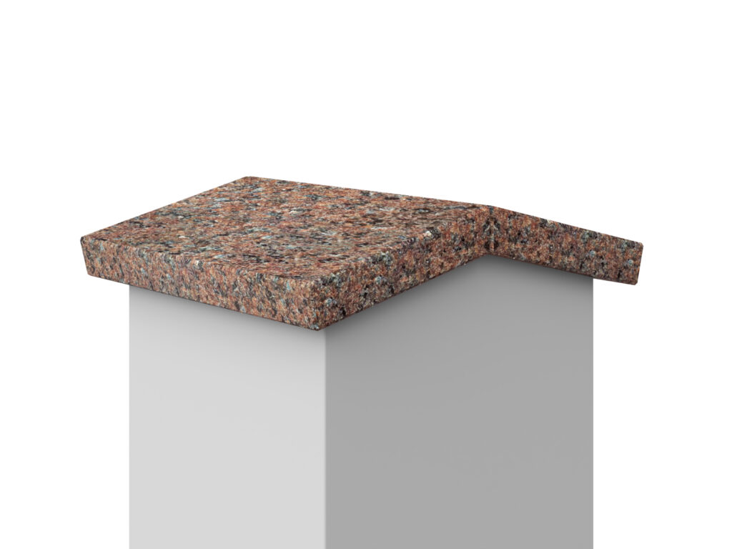 Granit Giebel Abdeckung Geklebt Bohus Red Geflammt 2cm