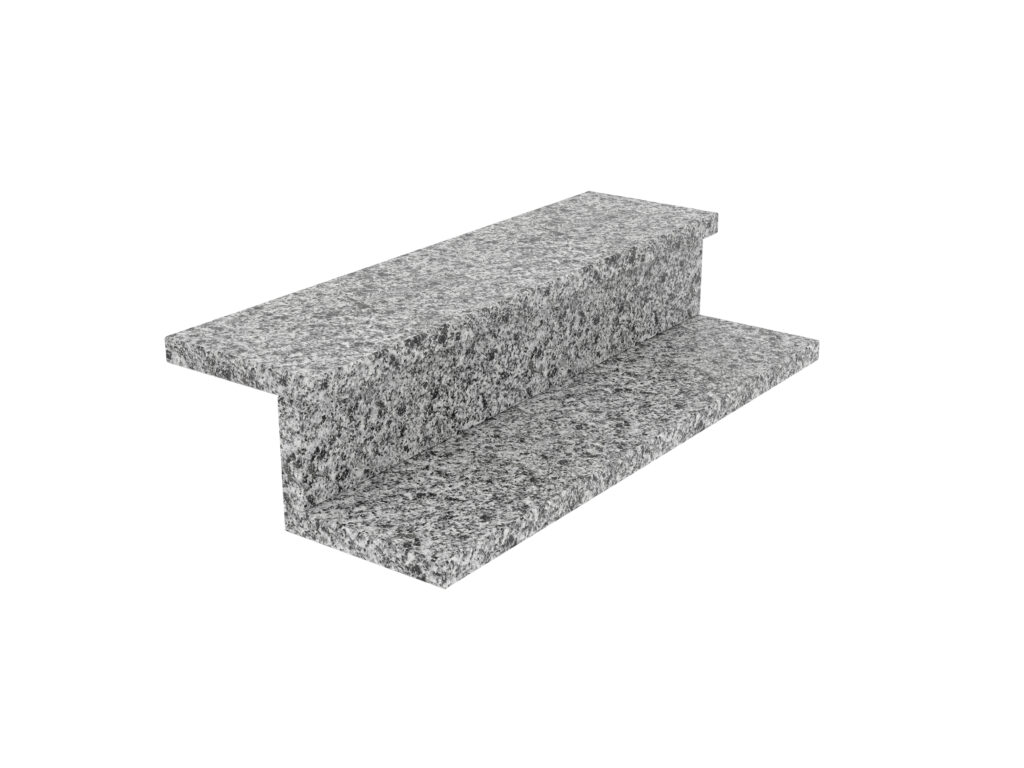 Granit-Treppen Grey 3cm GEFLAMMT