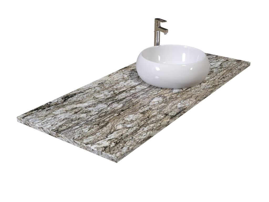 Badezimmer-Arbeitsplatte aus Granit Blue Dunes 2cm