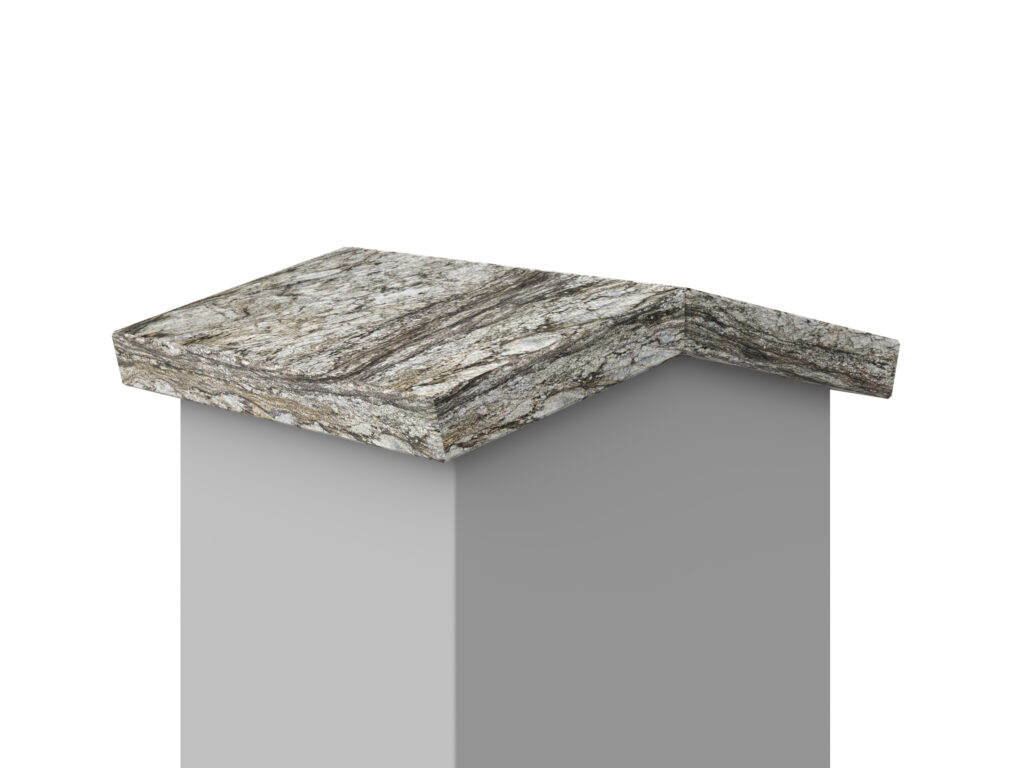 Granit Giebel Abdeckung Geklebt Blue Dunes 2cm