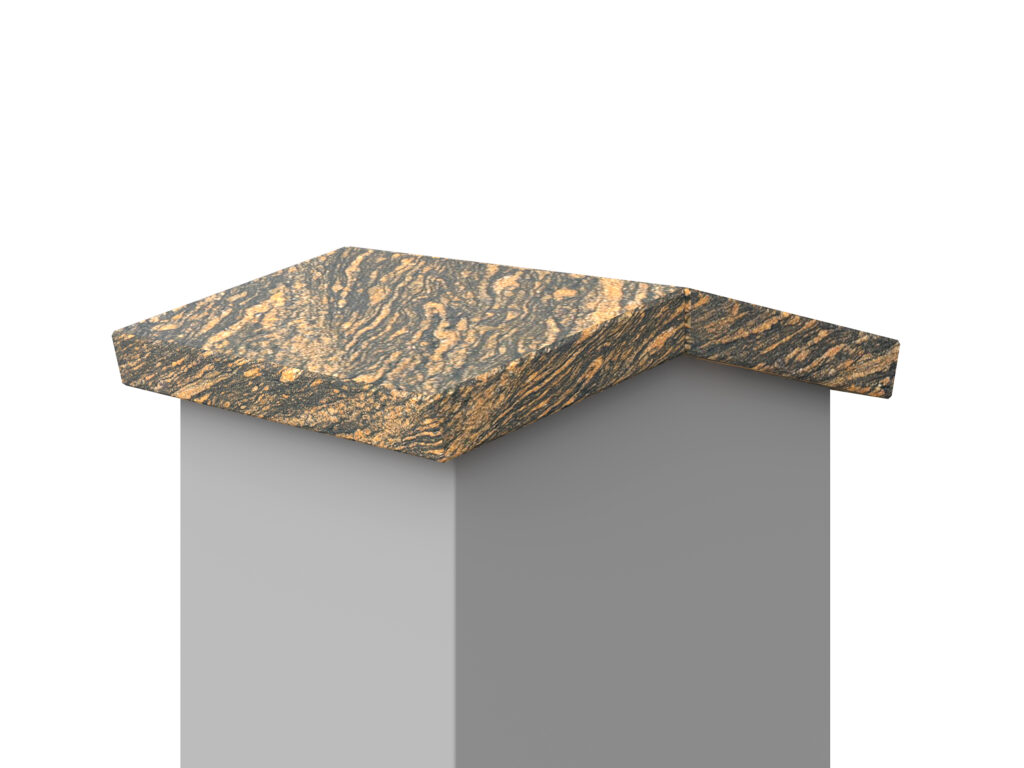 Granit Giebel Abdeckung Geklebt Gold Antracite 3cm Antiquitäten