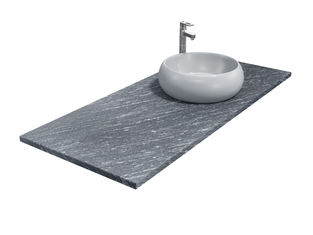 Badezimmer-Arbeitsplatte aus Granit Silver Antracite 3cm Antiquität