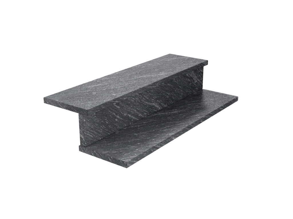 Granit-Treppen Silver Antracite 3cm Antiquität