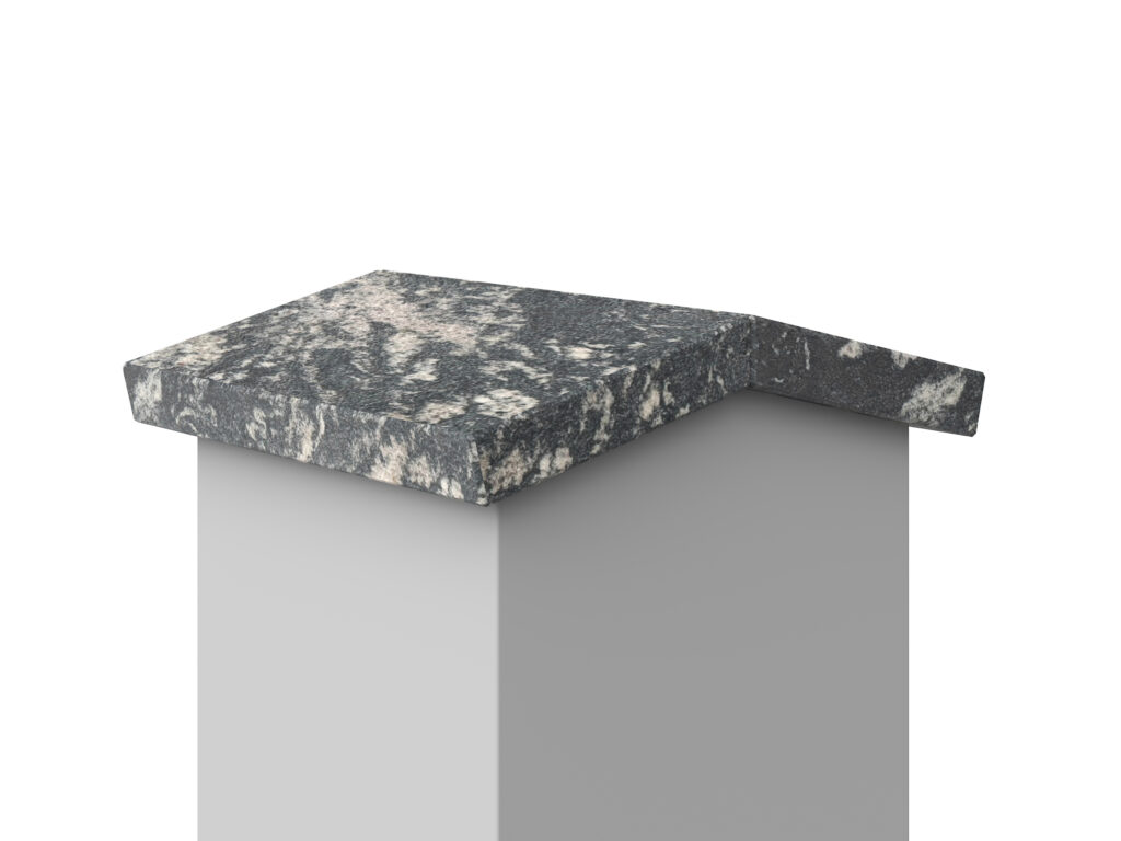 Granit Giebel Abdeckung Geklebt Titanium Silver 3cm Antiquität